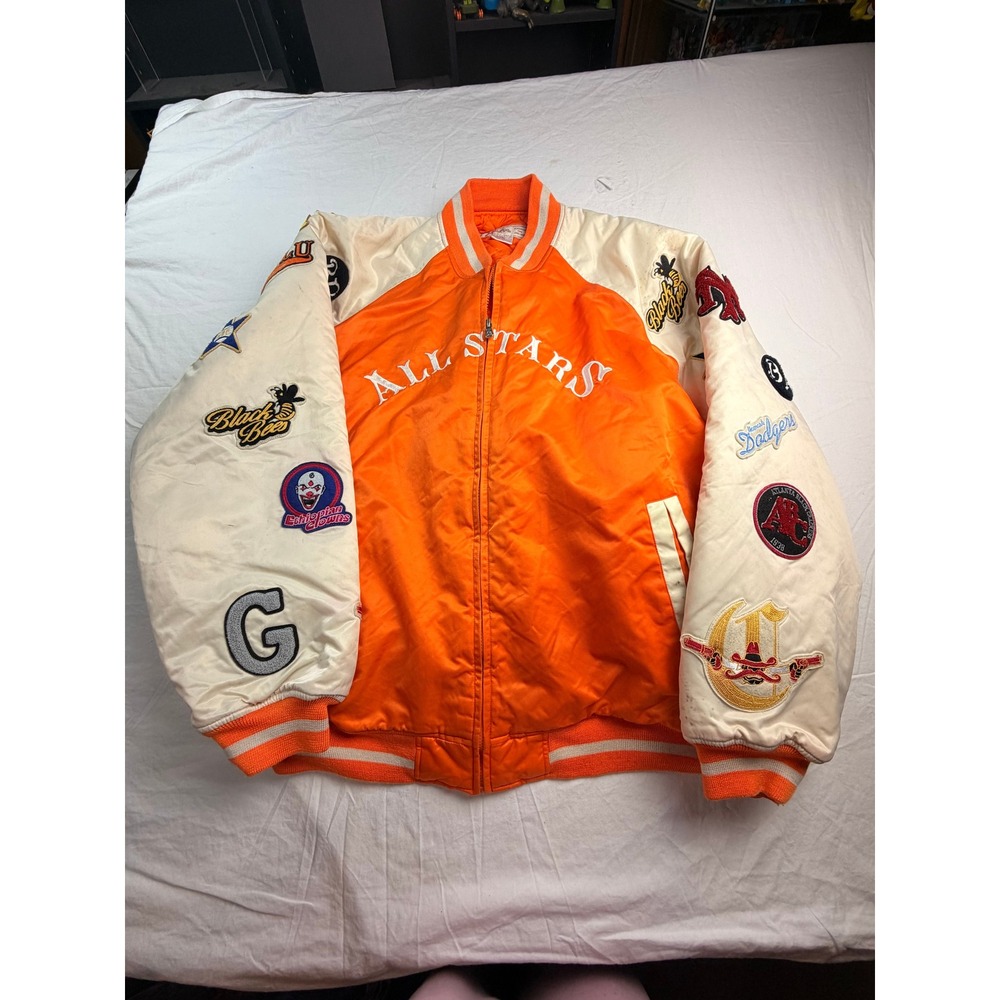 J.C. Freeman & Son Negro Leagues All Stars Bomber Jacket Orange Cream XXXL A-2